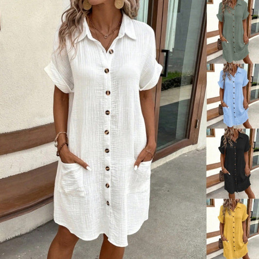 Robe chemise mi-longue