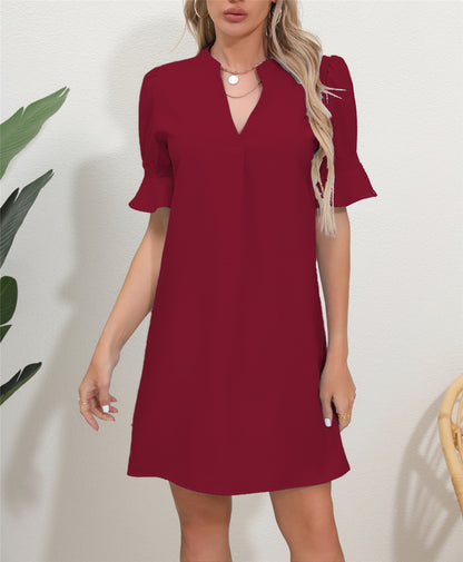 Robe à manches en feuille