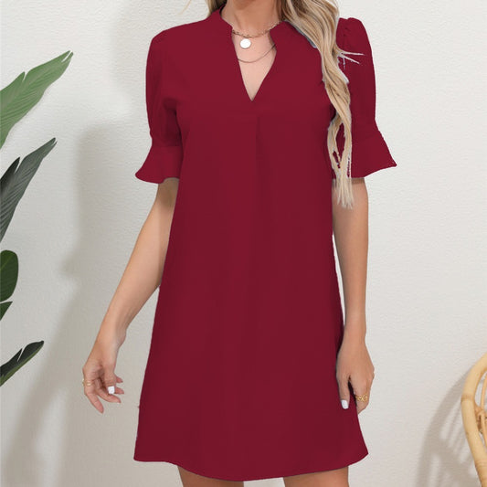 Robe à manches en feuille